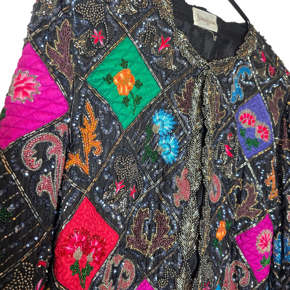 Patchwork Embroidered Jacket Bright Colorblock Qu… - image 2